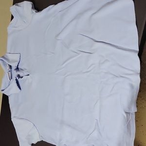 Vintage Baby and Me Lt Blue Short Sleeve Maternity Polo Shirt